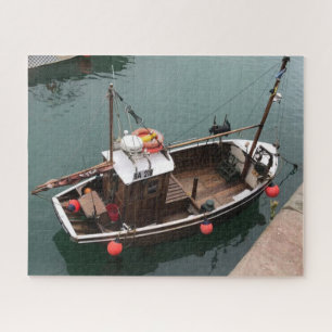 Visboot in de haven van Portpatrick, Wigtownshire Legpuzzel