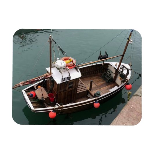 Visboot in de haven van Portpatrick, Wigtownshire Magneet (Horizontaal)