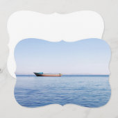 Visboot in een kalme zee kaart (Voorkant / Achterkant)