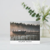visboot mist, ga vissen!  Minnesota Briefkaart (Staand voorkant)