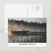 visboot mist, ga vissen!  Minnesota Briefkaart (Voorkant / Achterkant)