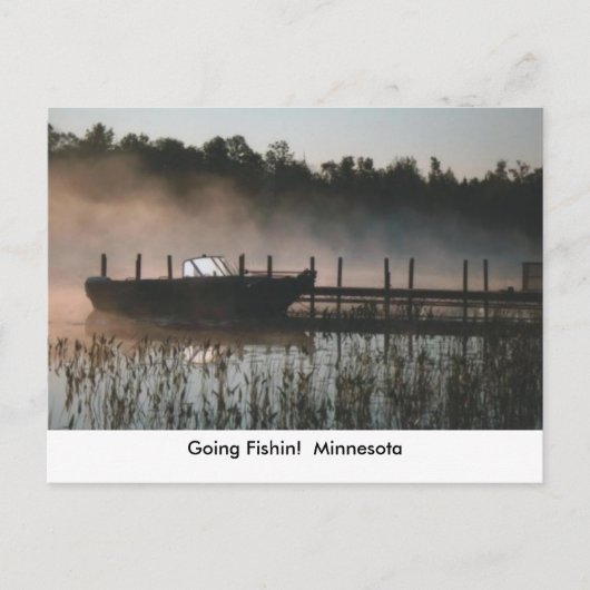 visboot mist, ga vissen!  Minnesota Briefkaart (Voorkant)