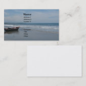 Visboot op het strand visitekaartje (Voorkant / Achterkant)