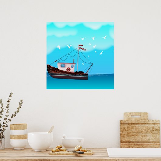 Visboot Poster (Keuken)