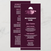 Visboot, Restaurant Slank Menu (Voorkant / Achterkant)