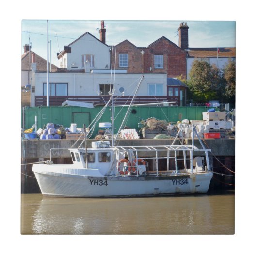 Visboot YH 34 Tegeltje (Voorkant)