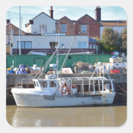 Visboot YH 34 Vierkante Sticker