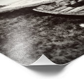 Visboot zwart en wit foto afdruk (Hoek)