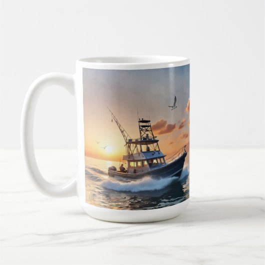 Visbootmok Koffiemok (Links)