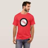 visbotschalen rond logo rood zwart T-Shir T-shirt (Voorkant volledig)