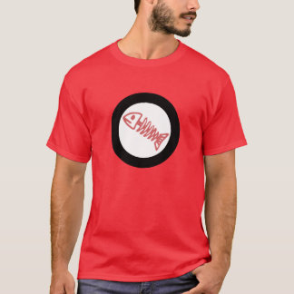 visbotschalen rond logo rood zwart T-Shir T-shirt