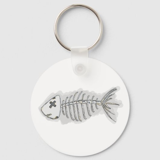Visbotten Skelet Halloween Sleutelhanger (Voorkant)