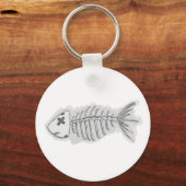 Visbotten Skelet Halloween Sleutelhanger (Voorkant)
