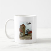 Visby, Gotland, Zweden Tower met Lichte Grens Koffiemok (Links)