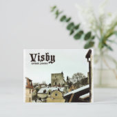 Visby, Gotland, Zweedse daken met lichte grens Briefkaart (Staand voorkant)