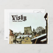 Visby, Gotland, Zweedse daken met lichte grens Briefkaart (Voorkant / Achterkant)