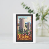 Visby Sweden - Vintage Travel Briefkaart (Staand voorkant)