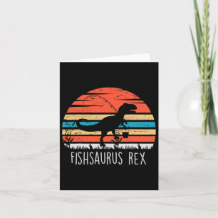 Viscadeaus-shirt voor jongens Fishsaurus T Rex Din Kaart