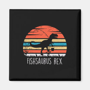 Viscadeaus visshirt voor jongens Fishsaurus T Rex Magneet