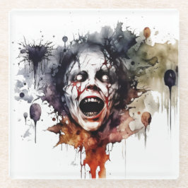 Viscera & Void: Abstract horrorportret Glazen Onderzetter