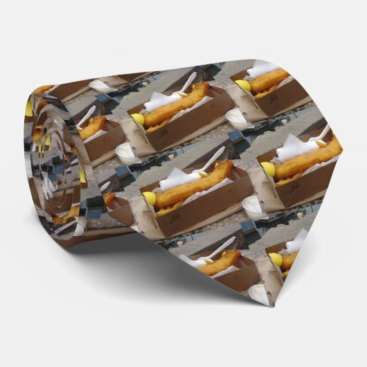 vischips stropdas (Opgerold)