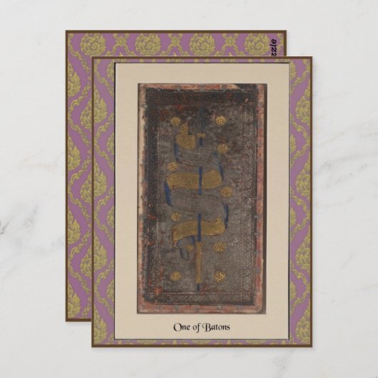 Visconti Tarot Deck Card 1 - circa 1428-1447 Briefkaart (Voorkant / Achterkant)