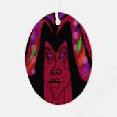 Viscountess with Headdress Metalen Ornament (Voorkant links)