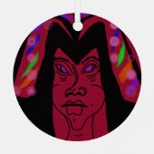 Viscountess with Headdress Metalen Ornament (Achterkant)