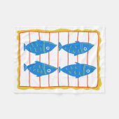 visdeken in blik fleece deken (Voorkant (Horizontaal))