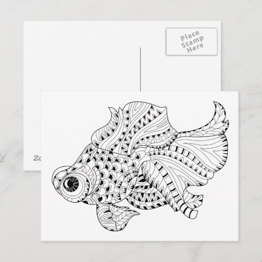 visdeuel briefkaart (Voorkant / Achterkant)