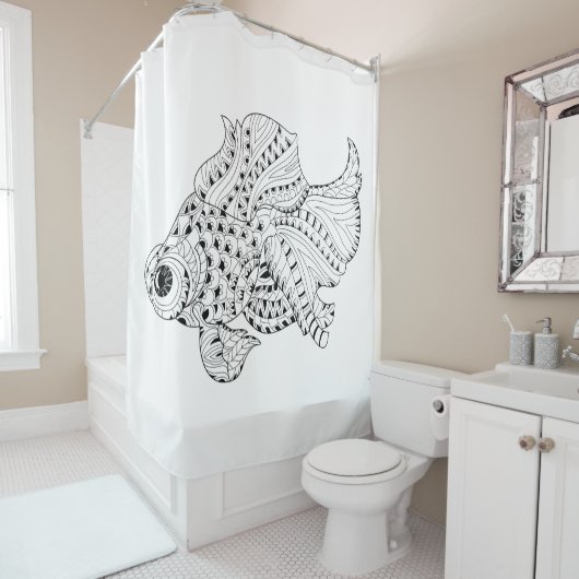 visdeuel douchegordijn (In situ)