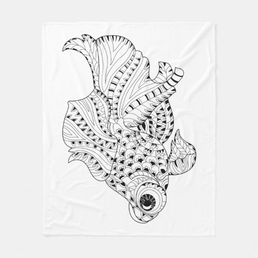 visdeuel fleece deken (Voorkant)