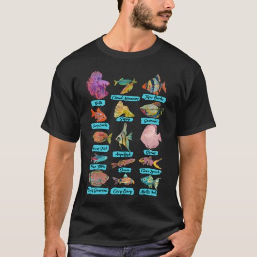 Visdiagram met Namen T-shirt (Voorkant)