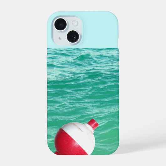 Visdobber in water iPhone 15 case (Achterkant)