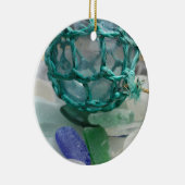 Visdobber op glas, Alaska Keramisch Ornament (Rechts)