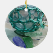 Visdobber op glas, Alaska Keramisch Ornament (Achterkant)
