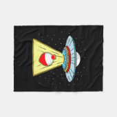Visdobber ufo-ontvoering fleece deken (Voorkant (Horizontaal))