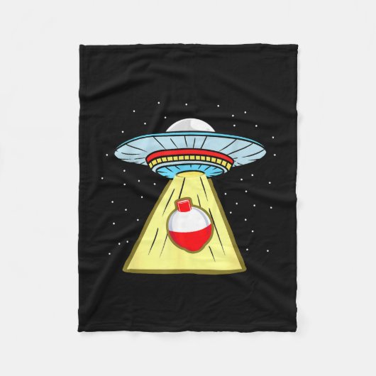 Visdobber ufo-ontvoering fleece deken (Voorkant)