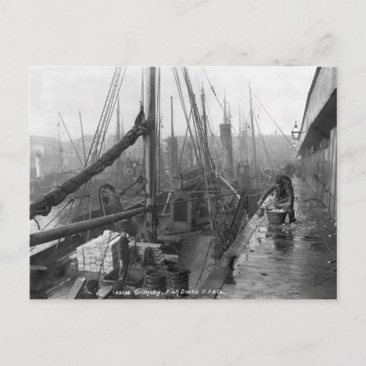 Visdokken, Grimsby, begin 20e eeuw Briefkaart (Voorkant)
