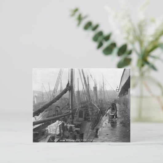Visdokken, Grimsby, begin 20e eeuw Briefkaart (Staand voorkant)
