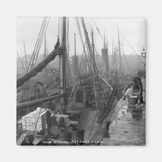 Visdokken, Grimsby, begin 20e eeuw Magneet (Voorkant)