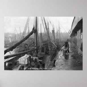 Visdokken, Grimsby, begin 20e eeuw Poster
