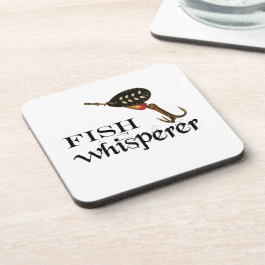 visdoorlatende vis met aas drankjes onderzetter (Linkerzijde)