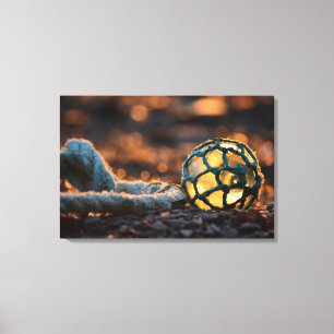 Visdrijver in gouden licht canvas afdruk