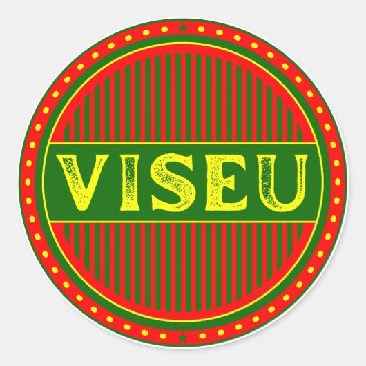 Viseu City Pride Emblem – Portuguese Identity Ronde Sticker (Voorkant)