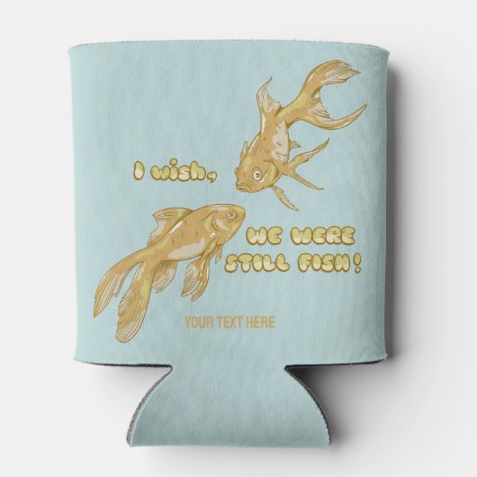 Visevolutie grappige goudvis blikjeskoeler (Achterkant)