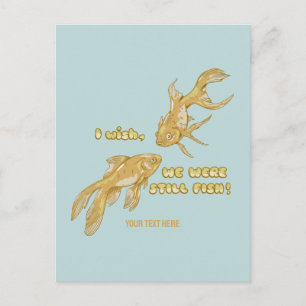 Visevolutie grappige goudvis briefkaart