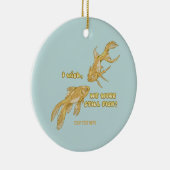 Visevolutie grappige goudvis keramisch ornament (Rechts)