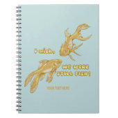 Visevolutie grappige goudvis notitieboek (Voorkant)