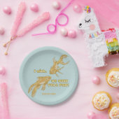 Visevolutie grappige goudvis papieren bordje (Feest)